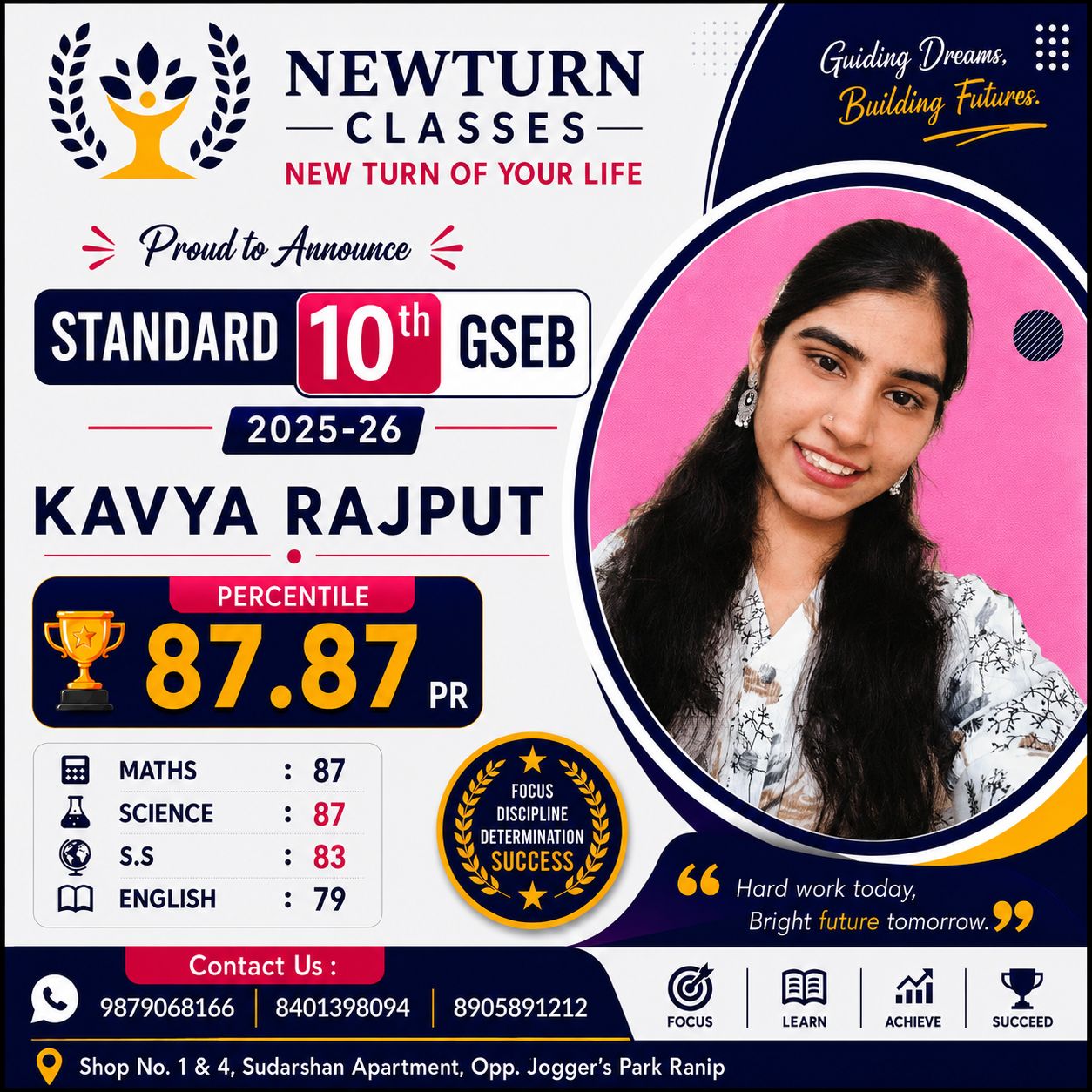 Newturn Classes Shining Star - Std 10th GSEB Board Topper 2026 Ahmedabad